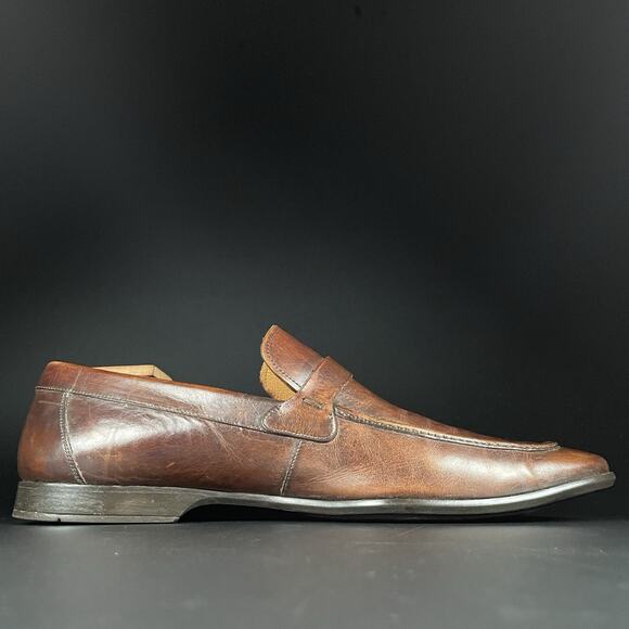 Magnanni Lino Men’s Size 11 M Brown Leather Slip On Buckle Loafers Dress Shoes main image 9